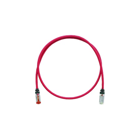 KEY COP PATCH CORD CAT6A S/FTP 3FT RED